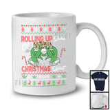 Personalized Rolling Up Some Christmas Spirit; Lovely X-mas Sweater Custom Name Smoker T-Shirt