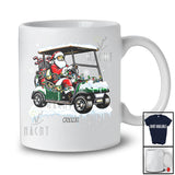 Personalized Santa Golf Cart; Wonderful Christmas Lights Custom Name Golf Player; Snowing T-Shirt