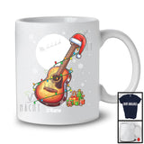 Personalized Santa Guitar; Amazing Christmas Lights Custom Name Musical Instruments Player T-Shirt