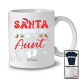 Personalized Santa Is Promoting Me To Aunt; Awesome Christmas Pregnancy; Custom Name Family T-Shirt