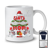 Personalized Santa Is Promoting Me To Mom; Merry Christmas Santa Tree; Custom Name Family T-Shirt