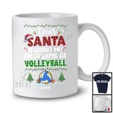 Personalized Santa It Wasn't Me Volleyball; Joyful Christmas Plaid; Custom Name Sport Player T-Shirt