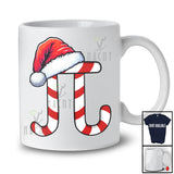 Personalized Santa Pi Symbol Candy Canes; Cool Christmas Pi Day; Custom Name Math Teacher T-Shirt