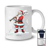 Personalized Santa Playing Clarinet; Merry Christmas Custom Name Clarinet Musical Instruments Player T-Shirt