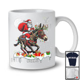 Personalized Santa Riding Mule Reindeer; Wonderful Christmas Custom Name Family; Mule Animal T-Shirt