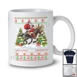 Personalized Santa Riding Mule; Amusing Christmas Sweater Mule; Custom Name Farmer Farm T-Shirt