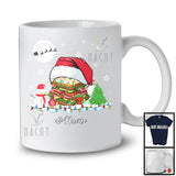 Personalized Santa Sandwich With Christmas Lights; Merry X-mas Custom Name Sandwich; Family T-Shirt