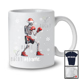 Personalized Santa Skeleton Playing Boxing, Joyful Christmas Custom Name Boxing Player Team T-Shirt