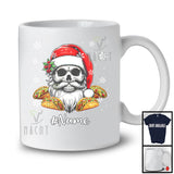 Personalized Santa Skull With Taco; Wonderful Christmas Santa Skull; Custom Name Family T-Shirt