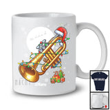 Personalized Santa Trumpet; Amazing Christmas Lights Custom Name Musical Instruments Player T-Shirt