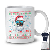 Personalized Scuba Diving Santa H2O; Joyful Christmas Sweater Custom Name Scuba Diver T-Shirt