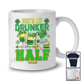 Personalized She's My Drunker Half; Joyful St. Patrick's Day 3 Glasses Drinking; Custom Name Couple T-Shirt