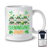 Personalized Shenanigans Begin; Amusing St. Patrick's Day Custom Name Three Cats Leprechaun T-Shirt