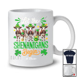 Personalized Shenanigans Begin; Amusing St. Patrick's Day Custom Name Three Cows Leprechaun T-Shirt