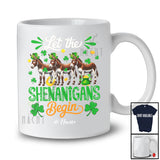 Personalized Shenanigans Begin; Amusing St. Patrick's Day Custom Name Three Donkeys Leprechaun T-Shirt