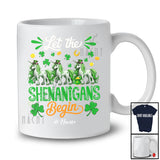 Personalized Shenanigans Begin; Amusing St. Patrick's Day Custom Name Three Unicorns Leprechaun T-Shirt