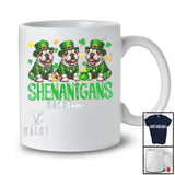 Personalized Shenanigans; Amusing St. Patrick's Day Custom Name Three Irish Bulldogs Leprechaun T-Shirt