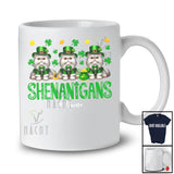 Personalized Shenanigans; Amusing St. Patrick's Day Custom Name Three Irish Cats Leprechaun T-Shirt