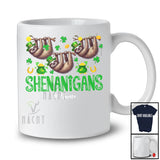 Personalized Shenanigans; Amusing St. Patrick's Day Custom Name Three Irish Sloths Leprechaun T-Shirt