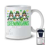 Personalized Shenanigans; Amusing St. Patrick's Day Custom Name Three Shetland Sheepdogs Leprechaun T-Shirt