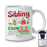 Personalized Sibling Crew 2024 Christmas Memories; Lovely Plaid Custom Name Snowman; Family T-Shirt