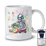 Personalized Skeleton Bunny Playing Game; Fantastic Easter Eggs Custom Name Gamer; Family T-Shirt