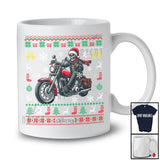 Personalized Skeleton Motorcycle; Lovely Christmas Custom Name Santa Skeleton Biker; Sweater Family T-Shirt