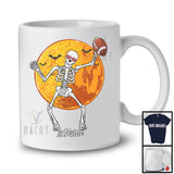 Personalized Skeleton Playing Football, Scary Halloween Custom Name Football Player, Sport T-Shirt