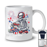 Personalized Skeleton Playing Game; Fantastic 4th Of July Custom Name Gamer; Patriotic T-Shirt