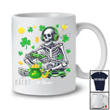 Personalized Skeleton Playing Game; Fantastic St. Patrick's Day Shamrocks; Custom Name Gamer T-Shirt