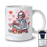 Personalized Skeleton Playing Game; Fantastic Valentine Hearts Roses; Custom Name Gamer T-Shirt