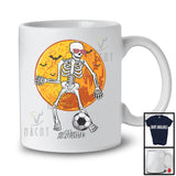 Personalized Skeleton Playing Soccer, Scary Halloween Custom Name Soccer Player, Sport T-Shirt