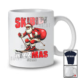 Personalized Skibidi Rizzmas; Joyful Christmas Custom Name Santa Playing Ski Skiing; Family T-Shirt