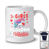 Personalized Sorry Girls Grandma Is My Valentine; Joyful Custom Name Unicorn Girls; Hearts Family T-Shirt