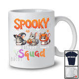 Personalized Spooky Squad; Adorable Halloween Custom Name Three Chinchilla; Wild Animal T-Shirt