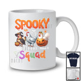 Personalized Spooky Squad; Horror Halloween Custom Name Three Chicken Witch Mummy T-Shirt