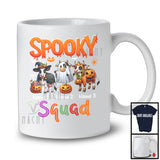 Personalized Spooky Squad; Horror Halloween Custom Name Three Cow Witch Boo Ghost T-Shirt