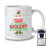 Personalized Spread Christmas Cheer Is Teaching Biology; Joyful Custom Name Biology Teacher T-Shirt