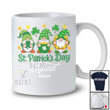 Personalized St. Patrick's Day Squad; Adorable Custom Name Gnomes Gnomies; Irish Shamrocks T-Shirt