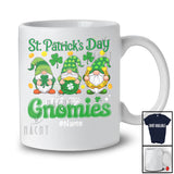 Personalized St. Patrick's Day With My Gnomies; Adorable Custom Name Gnomes; Irish Shamrocks T-Shirt