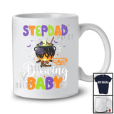 Personalized Stepdad Of The Brewing Baby, Humorous Halloween Pregnancy Custom Name, Witch Family T-Shirt