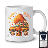 Personalized Stepdad's Little Turkeys; Lovely Thanksgiving Fall Tree Pickup Truck; Family T-Shirt