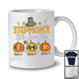 Personalized Stepmom's Little Pumpkin, Amazing Thanksgiving Three Pumpkins, Custom Name Family T-Shirt