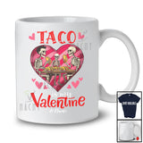 Personalized Taco is my Valentine; Lovely Skeleton Eating Taco Hearts; Custom Name Single T-Shirt