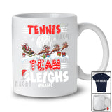 Personalized Tennis Team Sleighs; Joyful Christmas Santa Sled Reindeer; Custom Name Sport Player T-Shirt