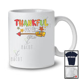 Personalized Thankful For Him; Humorous Thanksgiving Fall Leaf; Custom Name Couple Family T-Shirt