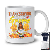 Personalized Thanksgiving With My Gnome; Adorable Custom Name 1 Gnome Plaid; Fall Tree T-Shirt