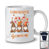 Personalized Thanksgiving With My Gnomies; Amazing Custom Name Three Gnomes; Fall Tree T-Shirt