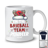 Personalized The Baseball Team Reindeer; Joyful Christmas Plaid Santa; Custom Name Sport Player T-Shirt