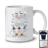 Personalized The Family Custom Name; Lovely Halloween Witch Skeletons; Family Group T-Shirt